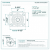 Top plate bolt pattern drawing, ["4\" x 4-1/2\""] plate, slotted bolt holes