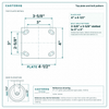Top plate bolt pattern drawing, ["4\" x 4-1/2\""] plate, slotted bolt holes