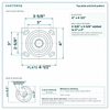 Top plate bolt pattern drawing, ["4\" x 4-1/2\""] plate, slotted bolt holes