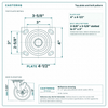 Top plate bolt pattern drawing, ["4\" x 4-1/2\""] plate, slotted bolt holes