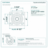 Top plate bolt pattern drawing, ["4\" x 4-1/2\""] plate, slotted bolt holes