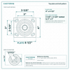 Top plate bolt pattern drawing, ["4\" x 4-1/2\""] plate, slotted bolt holes