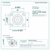 Top plate bolt pattern drawing, ["4\" x 4-1/2\""] plate, slotted bolt holes