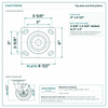 Top plate bolt pattern drawing, ["4\" x 4-1/2\""] plate, slotted bolt holes