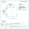 Top plate bolt pattern drawing, ["4-1/2\" x 6-1/4\""] plate, slotted bolt holes