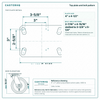 Top plate bolt pattern drawing, ["4-1/2\" x 6-1/4\""] plate, slotted bolt holes