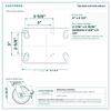 Top plate bolt pattern drawing, ["4-1/2\" x 6-1/4\""] plate, slotted bolt holes