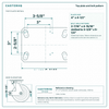 Top plate bolt pattern drawing, ["4-1/2\" x 6-1/4\""] plate, slotted bolt holes