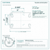 Top plate bolt pattern drawing, ["4-1/2\" x 6-1/4\""] plate, slotted bolt holes