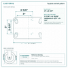 Top plate bolt pattern drawing, ["4-1/2\" x 6-1/4\""] plate, slotted bolt holes