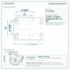 Top plate bolt pattern drawing, ["4-1/2\" x 6-1/4\""] plate, slotted bolt holes