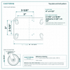 Top plate bolt pattern drawing, ["4-1/2\" x 6-1/4\""] plate, slotted bolt holes