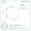 Top plate bolt pattern drawing, ["3-3/8\" x 5-1/4\""] plate