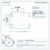 Top plate bolt pattern drawing, ["4-1/2\" x 6-1/4\""] plate, slotted bolt holes