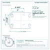 Top plate bolt pattern drawing, ["4-1/2\" x 6-1/4\""] plate, slotted bolt holes