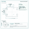 Top plate bolt pattern drawing, ["3-3/8\" x 5-1/4\""] plate, slotted bolt holes
