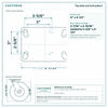 Top plate bolt pattern drawing, ["4-1/2\" x 6-1/4\""] plate, slotted bolt holes