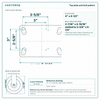 Top plate bolt pattern drawing, ["4-1/2\" x 6-1/4\""] plate, slotted bolt holes