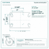 Top plate bolt pattern drawing, ["4-1/2\" x 6-1/4\""] plate, slotted bolt holes