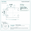 Top plate bolt pattern drawing, ["4-1/2\" x 6-1/4\""] plate, slotted bolt holes