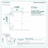 Top plate bolt pattern drawing, ["5-1/4\" x 7-1/4\""] plate, slotted bolt holes