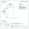 Top plate bolt pattern drawing, ["5-1/4\" x 7-1/4\""] plate, slotted bolt holes