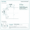 Top plate bolt pattern drawing, ["5-1/4\" x 7-1/4\""] plate, slotted bolt holes