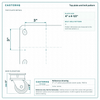 Top plate bolt pattern drawing, ["6-1/4\" x 7-1/2\""] plate