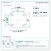 Top plate bolt pattern drawing, ["4\" x 4-1/2\""] plate, slotted bolt holes