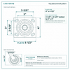 Top plate bolt pattern drawing, ["4\" x 4-1/2\""] plate, slotted bolt holes