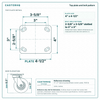 Top plate bolt pattern drawing, ["4\" x 4-1/2\""] plate, slotted bolt holes