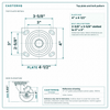 Top plate bolt pattern drawing, ["4\" x 4-1/2\""] plate, slotted bolt holes