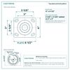 Top plate bolt pattern drawing, 4 x 4-1/2 in plate, slotted bolt holes