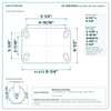 CB-10RCDS83 top plate bolt pattern drawing, 4-1/2 x 6-1/4 in plate, slotted bolt holes
