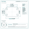 CB-10RCSP103 top plate bolt pattern drawing, 4-1/2 x 6-1/4 in plate, slotted bolt holes