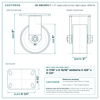CB-10RCSP63 6 x 3 in super poly on iron rigid caster reference drawing, side, front and top plate views with dimensions