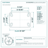 CB-10SCSP103 top plate bolt pattern drawing, 4-1/2 x 6-1/4 in plate, slotted bolt holes