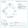 CB-9RC4-RI top plate bolt pattern drawing, 4 x 4-1/2 in plate, slotted bolt holes