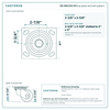 Top plate bolt pattern drawing, 4 x 4-1/2 in plate, 2-5/8 x 3-5/8 in slotted to 3 x 3 in, slotted bolt holes