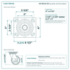 CB-9SC42-SS top plate bolt pattern drawing, 4 x 4-1/2 in plate, slotted bolt holes