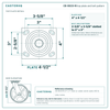 CB-9SC8-RI top plate bolt pattern drawing, 4 x 4-1/2 in plate, slotted bolt holes