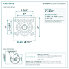 CB-9TBGP52 top plate bolt pattern drawing, 4 x 4-1/2 in plate, slotted bolt holes