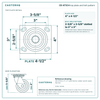 Top plate bolt pattern drawing, 4 x 4-1/2 in plate, 2-5/8 x 3-5/8 in slotted to 3 x 3 in, slotted bolt holes