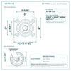 Top plate bolt pattern drawing, 4 x 4-1/2 in plate, 2-5/8 x 3-5/8 in slotted to 3 x 3 in, slotted bolt holes