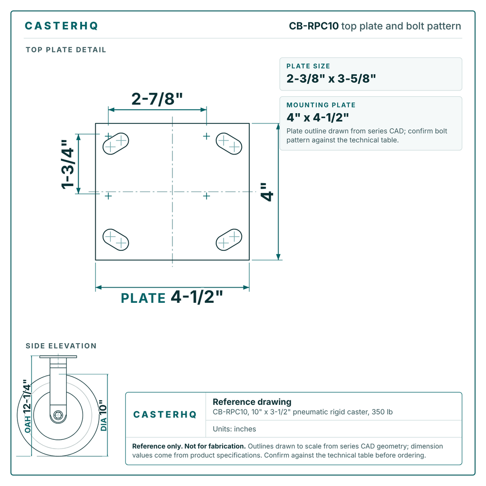 CB-RPC10 top plate drawing