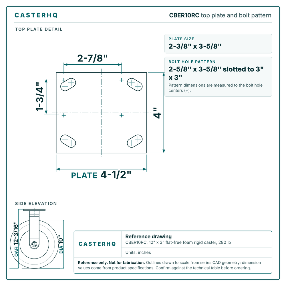 CBER10RC top plate drawing