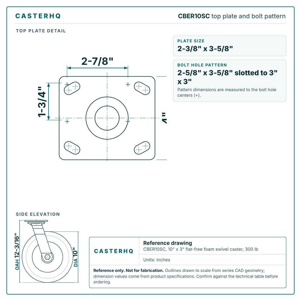 CBER10SC top plate drawing