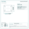 Top plate bolt pattern drawing, 3-1/8 x 4-1/8 plate, slotted bolt holes