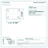 Top plate bolt pattern drawing, 3-1/8 x 4-1/8 plate, slotted bolt holes