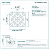 Top plate bolt pattern drawing, 4 x 4-1/2 plate, slotted bolt holes